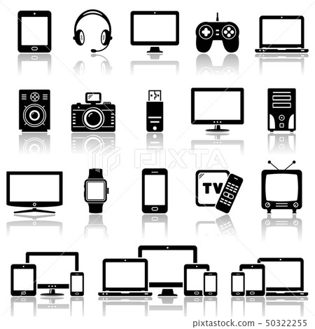 Set of Modern Digital devices icons set 50322255