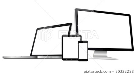 Responsive web design modern digital devices set 50322258
