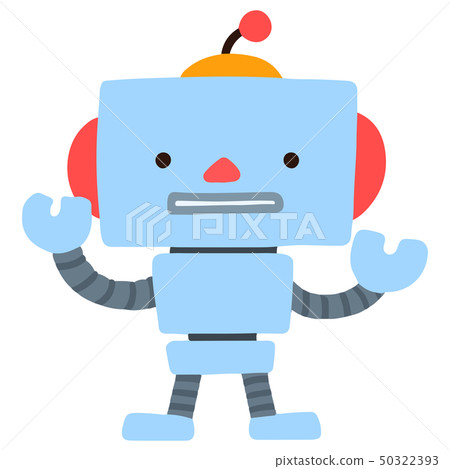 Simple and cute robot illustration without main line 50322393