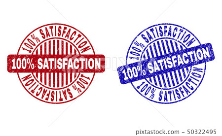 Grunge 100 Percents SATISFACTION Textured Round Watermarks Grunge 100 Percents SATISFACTION Textured Round Watermarks 50322495