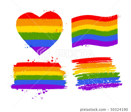 Products Cute Lgbt Rainbow Flag Hearts Pattern Gay Pride Hawaiian