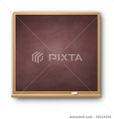 Vector illustration of brown square chalkboard 50324193