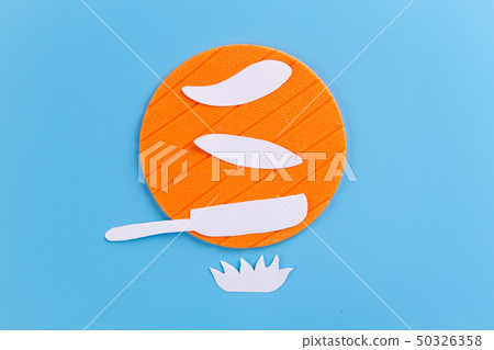 Stack of pancakes on a cast-iron frying pan Stack of pancakes on a cast-iron frying pan 50326358