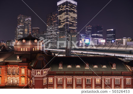 Tokyo station station south dome (night view) 50326453