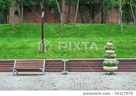 Rest zone in old park 50327979