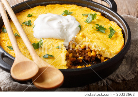 Tasty Tamale pie with corn and ground beef and Tasty Tamale pie with corn and ground beef and 50328668