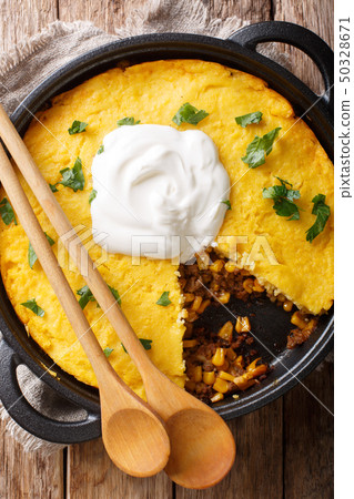 American Tamale corn pie crust and beef filling 50328671