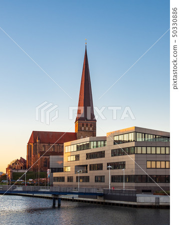 View to a church in Rostock, Germany View to a church in Rostock, Germany 50330886