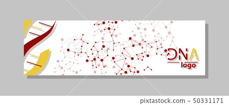 DNA molecule vector brochure template. Flyer Layout. Creative modern design 50331171