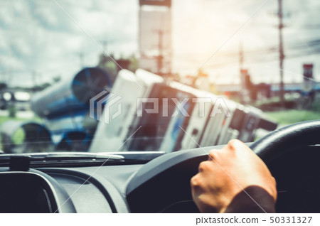 Road accidents. Blur image of the old truck 50331327