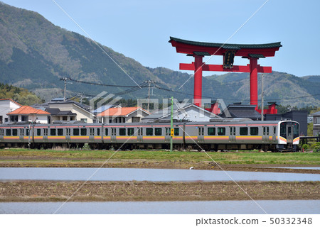 Trains of Otorii and Akihiko Line of Akihiko Shrine 50332348