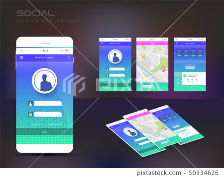 mobile phone interface template. 50334626