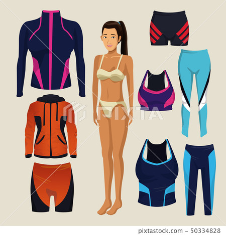 Model woman with fitness clothes 50334828