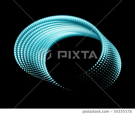 Abstract Twisted Design Element Isolated On Black 50335578