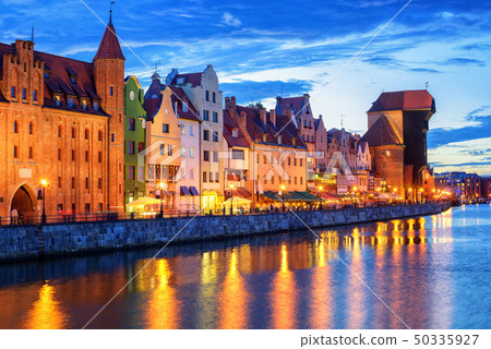 Gothic facades in Gdansk, Poland 50335927