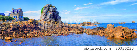 Atlantic coast in Plougrescant, Brittany, France Atlantic coast in Plougrescant, Brittany, France 50336236