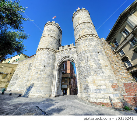 Porta Soprana, a medieval gate of Genoa, Italy 50336241