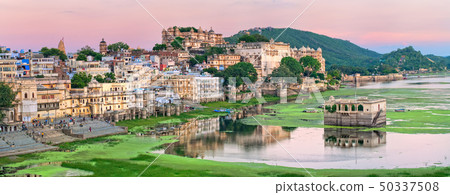 View of Udaipur, India, on sunset 50337508