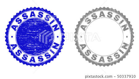 Textured ASSASSIN Grunge Stamp Seals 50337910