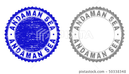 Textured ANDAMAN SEA Grunge Stamps Textured ANDAMAN SEA Grunge Stamps 50338348