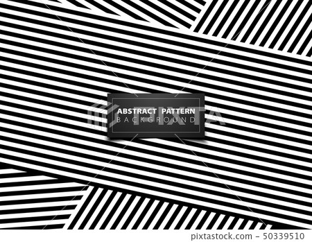 Abstract black and white op art stripe line 50339510