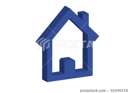 Home icon 3d isolate on white background vector - Stock Illustration ...