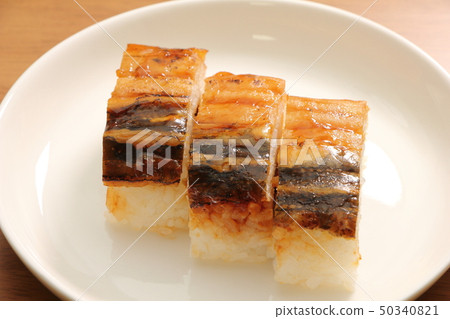 Grilled conger eel and sushi. 50340821