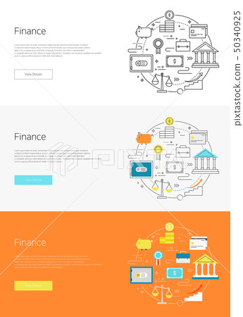 Financial illustration banner Financial illustration banner 50340925