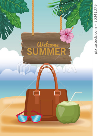 Welcome summer card 50341379