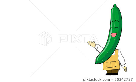 黃瓜職員樣式字符白色背景16：9 50342757