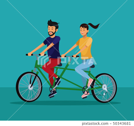 People riding bikes People riding bikes 50343681