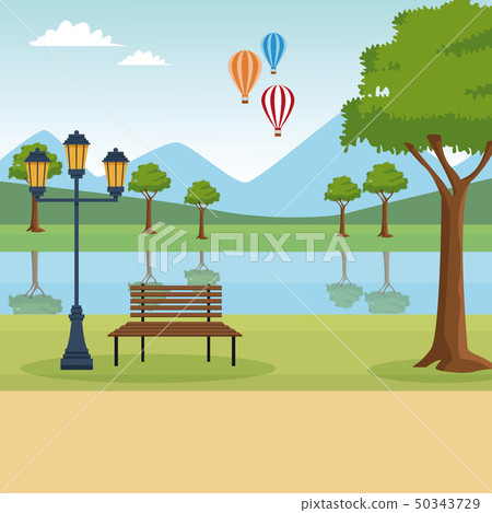 Empty nature park scenery Empty nature park scenery 50343729