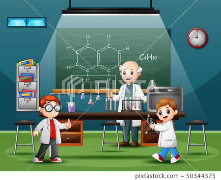 Scientist male in the laboratory room Scientist male in the laboratory room 50344375