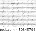 Brick wall white texture background. 50345794