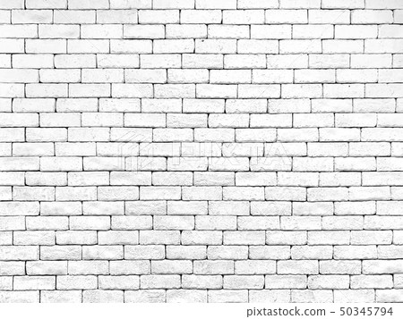 Brick wall white texture background. 50345794