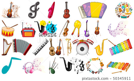 Set of music instruments Set of music instruments 50345911