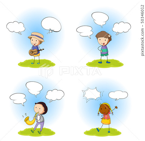 Set of character with speech balloon 50346012