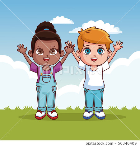 Cute kids cartoons - Stock Illustration [50346409] - PIXTA