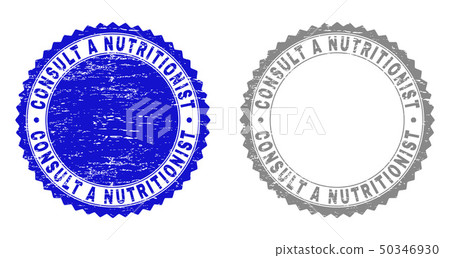 Grunge CONSULT A NUTRITIONIST Textured Stamps 50346930