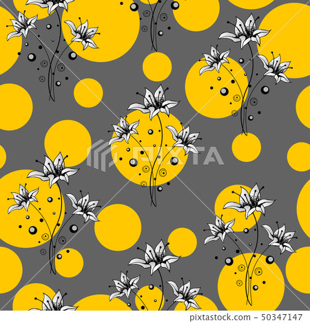 Beautiful seamless pattern with flowers. Beautiful seamless pattern with flowers. 50347147