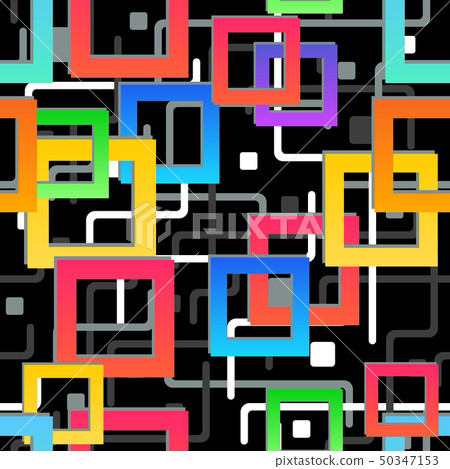 Seamless texture. Abstract geometric pattern. Modern colorful mosaic background. 50347153