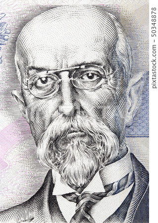 Tomas Garrigue Masaryk portrait from Czech money Tomas Garrigue Masaryk portrait from Czech money 50348878
