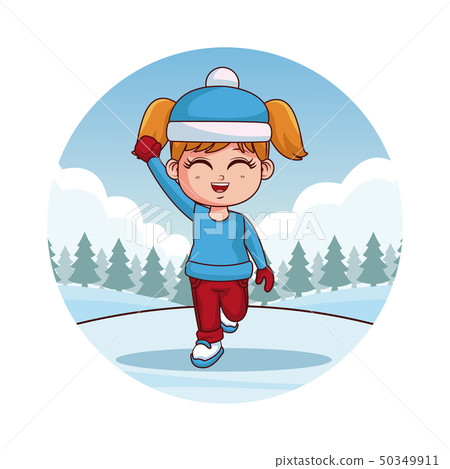 Cute girl in winter clothes Cute girl in winter clothes 50349911