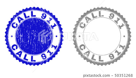 Grunge CALL 911 Textured Watermarks 50351268