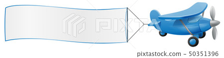 Airplane Aeroplane Pulling Banner Cartoon Stock Illustration