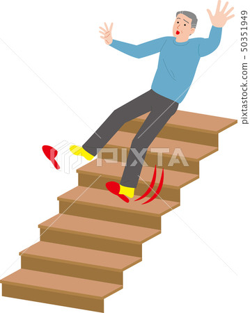老人的家庭意外從樓梯上掉下來 老人的家庭意外從樓梯上掉下來 50351949
