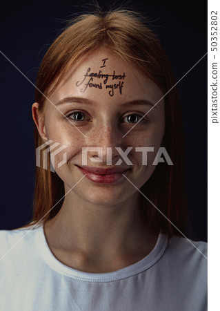 Young woman overcoming mental health problems Young woman overcoming mental health problems 50352802