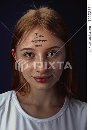 Young woman overcoming mental health problems Young woman overcoming mental health problems 50352824