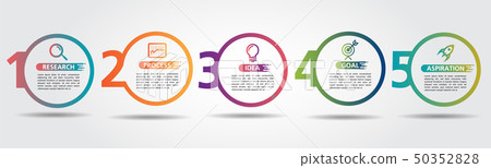 Business Infographic design template with icons Business Infographic design template with icons 50352828