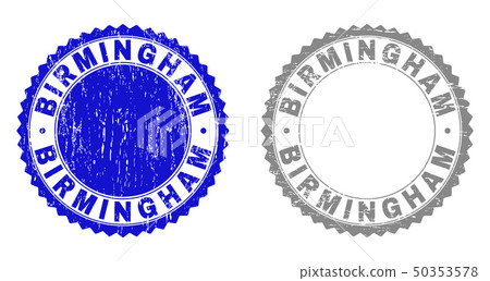 Grunge BIRMINGHAM Scratched Stamp Seals 50353578